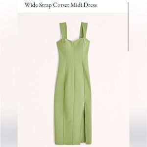 wide strape cordet midi dress